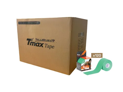 Tmax Kinesio Tape Ağrı Bandı 5 Cm x 5 Metre Yeşil Renk - 120'li Paket