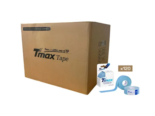 Tmax Kinesio Tape Ağrı Bandı 2,5 Cm x 5 Metre Mavi Renk – 2 Adet - 120'li Paket