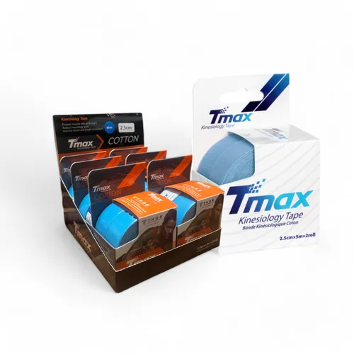 Tmax Kinesio Tape Ağrı Bandı 2,5 Cm x 5 Metre Mavi Renk – 2 Adet - 6 Lı kutu