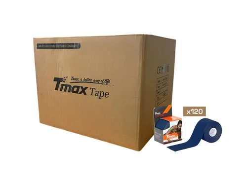 Tmax Kinesio Tape Ağrı Bandı 5 Cm x 5 Metre Lacivert Renk - 120'li Paket