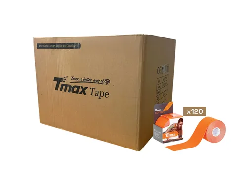 Tmax Kinesio Tape Ağrı Bandı 5 Cm x 5 Metre Turuncu Renk - 120'li Paket