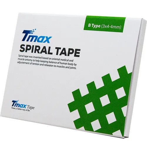 Tmax Kinesio Tape Spiral Bant, B Tipi - 20 Yapraklık Kutu Kinesiyoloji Bandı