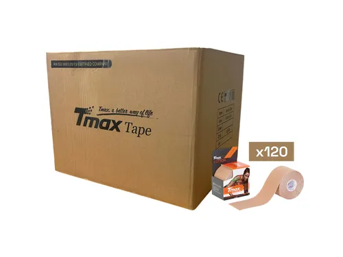Tmax Kinesio Tape Ağrı Bandı 5 Cm x 5 Metre Ten Rengi Cilt Rengi - 120'li Paket